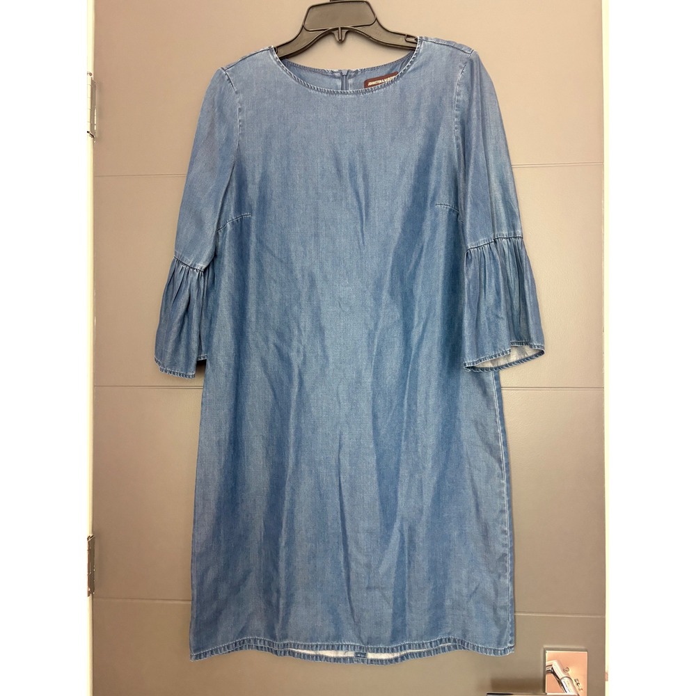 Johnston & Murphy Womens Blue Tencel Denim Bell Sleeve Dress‎ 45-1520 Size S
